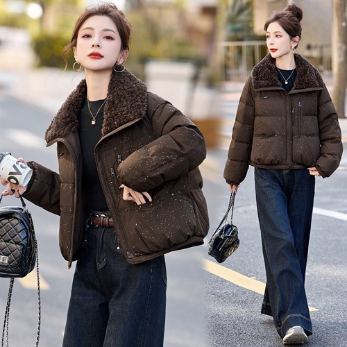 休闲风90白鸭绒羽绒服女2025冬季新款时尚百搭保暖大翻领冬季外套