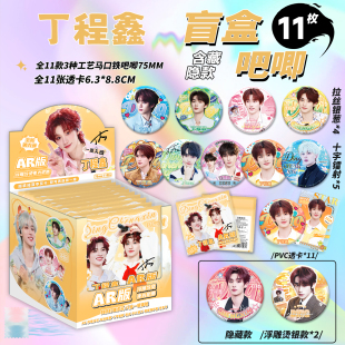 丁程鑫吧唧盲盒马口铁徽章75MM胸针时代少年团AR夜光吧唧盲抽
