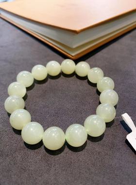 福瑞祥  超值推荐  天然和田手串手链  单珠尺寸约12mm   特价