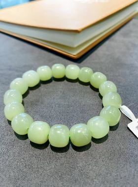 福瑞祥   天然和田玉手链珠串   单珠尺寸约 12mm     一口价