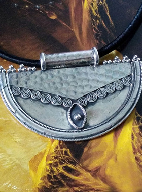 欧美民族风925银挂饰短款吊坠