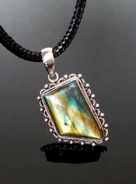 纯银复古民族风宝石尼泊尔手工