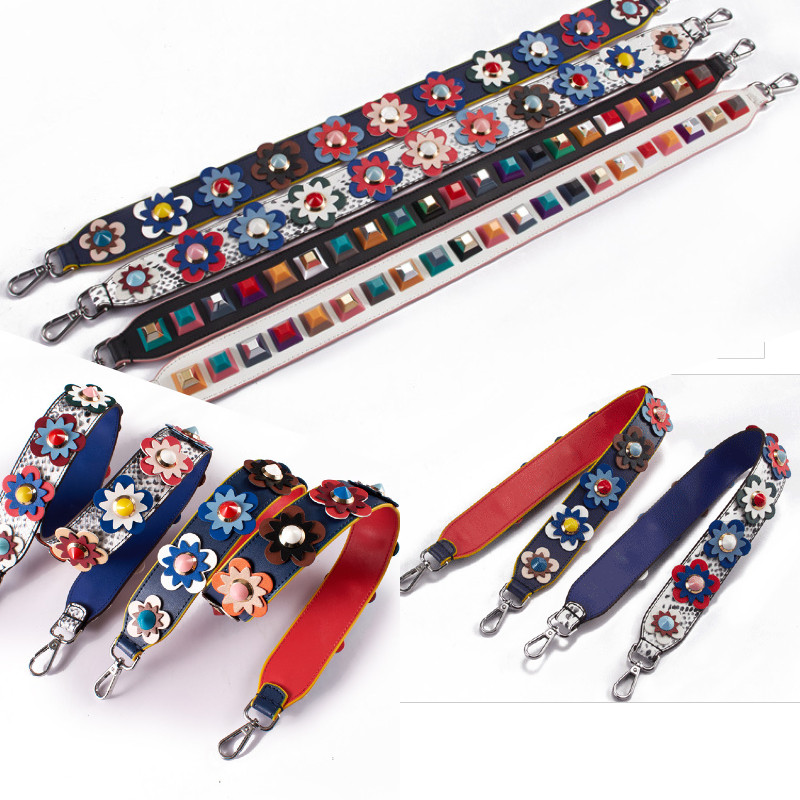 strap you肩帶 鉚釘撞色單肩寬帶配件立體花朵肩帶鉚釘真皮寬包帶在類目 箱包皮具/熱銷女包/男包, 箱包相關配件中 - 來自Buy2taobao.com提供專業的淘寶代購服務