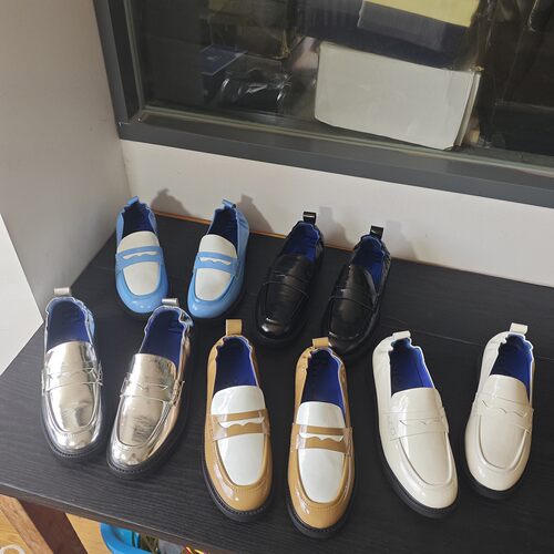 2025秋冬季新款~头层牛皮英伦风乐福鞋女一脚蹬休闲百搭小皮鞋