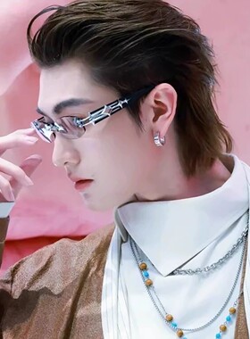 2026新款未来科技感无框太阳眼镜男女星星复古Y2K高级感千禧墨镜