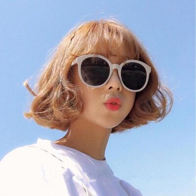 防紫外线圆形原宿风男女拼接眼镜