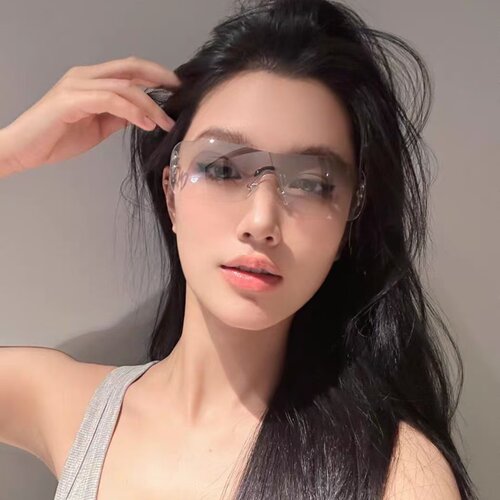 护目一体时尚男女镂空太阳镜