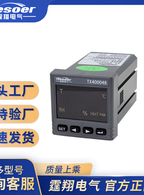 智能温湿度控制器TX400048-11-C面板嵌入式 带RS485通讯线长2.5米