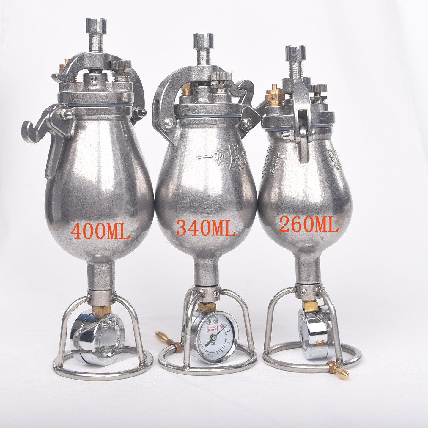 400/340/255ML迷你爆米花机304不锈钢老式复古手摇袖珍粮食放大器