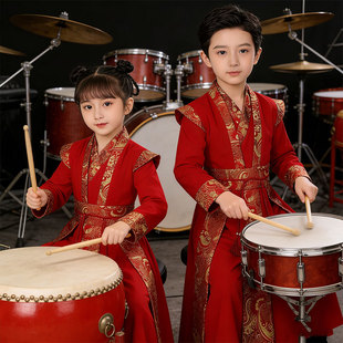 男儿当自强万马奔腾旗子舞蹈男女打鼓服诗歌朗诵霸起势舞蹈演出服