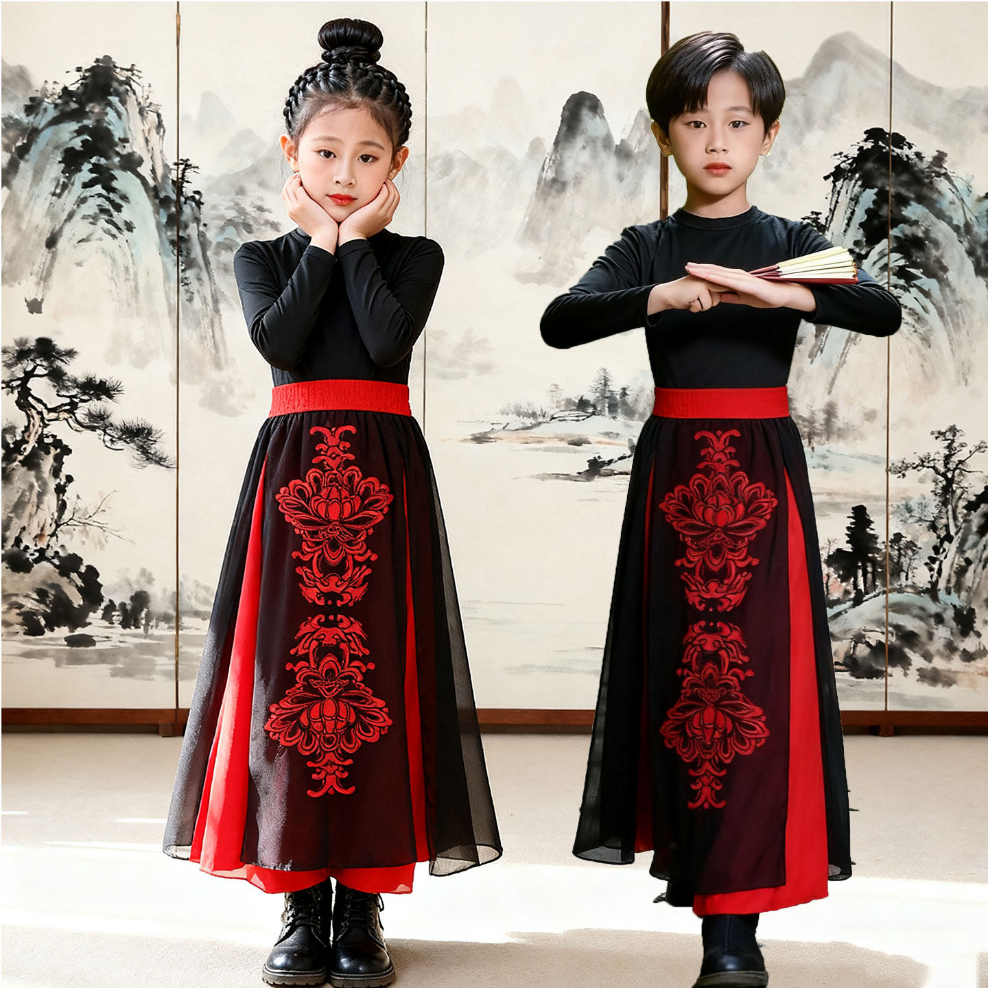 象王行元旦儿童舞蹈演出服雪龙吟天地龙鳞苍穹唤男儿当自强孤勇者