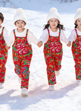 大东北我的家乡开门红舞蹈演出服男女儿童元旦花布表演谁家大美人