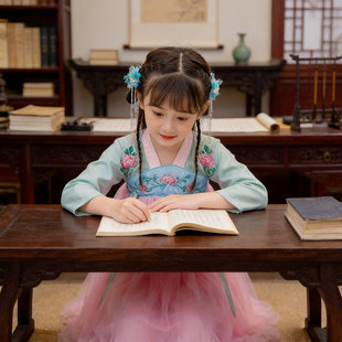 芒种桃花笑儿童舞蹈演出服装女孩表演酒馆儿洛春赋笑纳怎叹小神仙