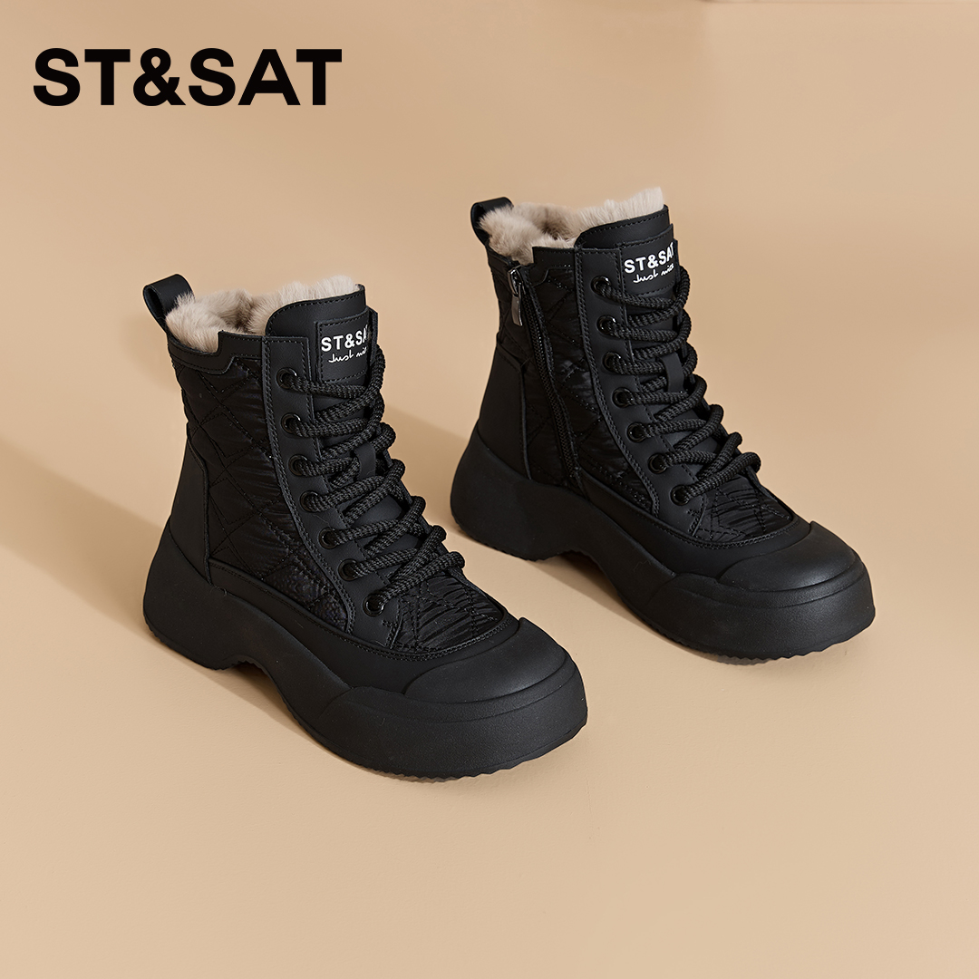 星期六时尚百搭棉鞋加绒雪地靴