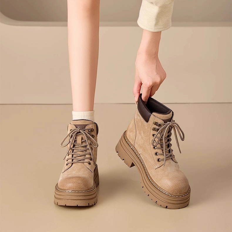 星期六英伦风厚底增高马丁靴女靴