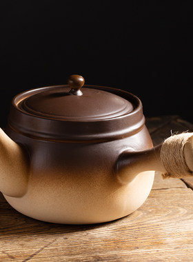 大号侧把煮茶壶家用老白茶户外碳炉明火陶瓷养生壶电陶炉烧水壶