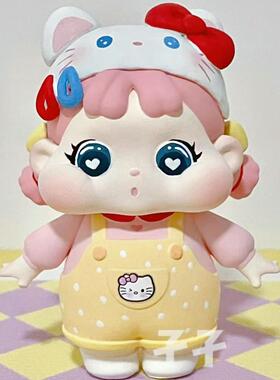 爆款KT帽子qoq3D手绘新款公仔涂鸦模具彩绘石膏娃娃乳胶立体磨具