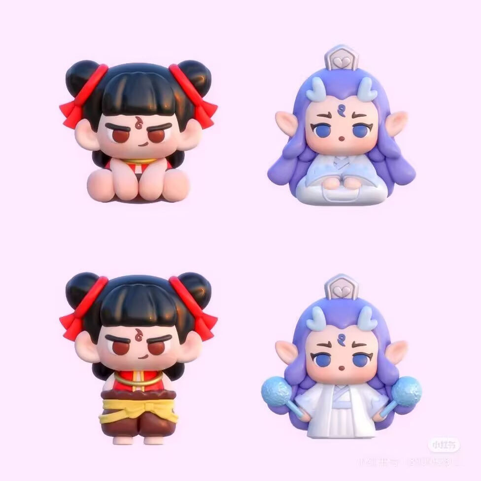 大号哪吒魔童闹海敖爆款新款涂鸦模具彩绘石膏娃娃乳胶立体磨具3d