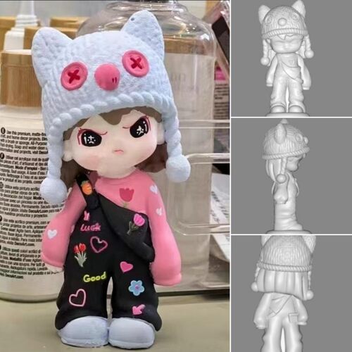 生人勿进拽姐猎户女儿涂色手绘新款涂鸦模具彩绘石膏娃娃乳胶彩绘