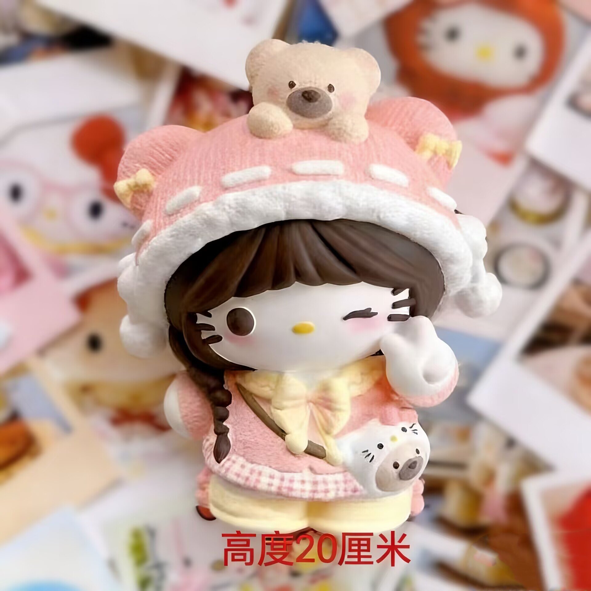 新款DIY毛线小熊KT猫涂鸦玩具模具彩绘石膏娃娃乳胶立体磨具卡通