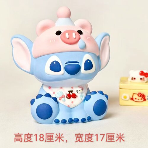 新款DIY猪头史迪仔涂鸦玩具模具彩绘石膏娃娃乳胶立体磨具卡通3D