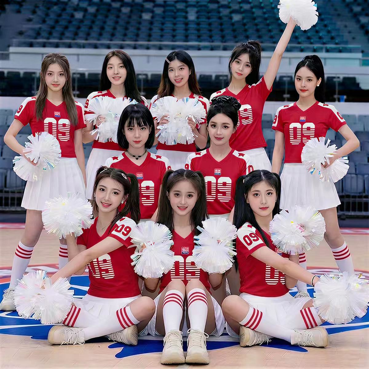学生拉拉队健美操团体运动会开幕式表演服成人啦啦队舞蹈演出服装