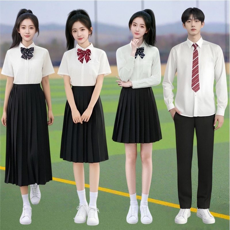 朗诵合唱比赛演出服长裙初高中生小学生运动会毕业班服校服套装