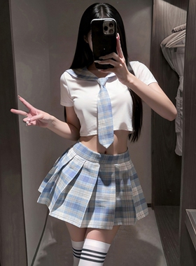 霏慕性感纯欲日系格子学院JK百褶裙cos角色扮演清纯制服晴趣qqny