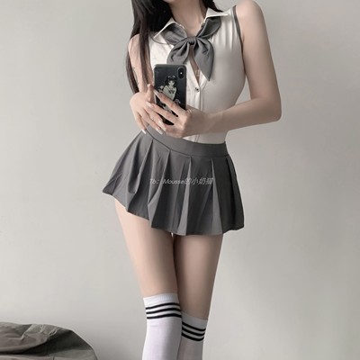 性感内衣角色扮演cosplay学院装纯欲制服学院风蝴蝶结晴趣连衣裙