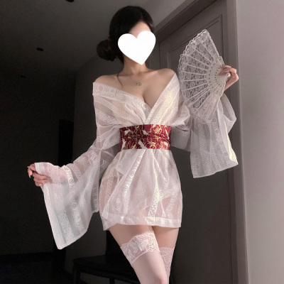 霏慕性感纯欲日系极道千金深v透视和服御姐情侣约会制服晴趣qqny