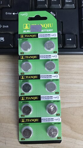 天球AG10纽扣电池l1131计算器LR54 LR1130H 389 LR54电子手表电池