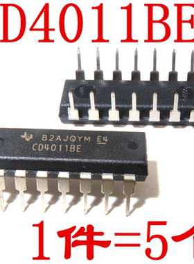 全新 CD4011BE TC4011BP 四2输入与非门 现货 DIP14 直插 进口