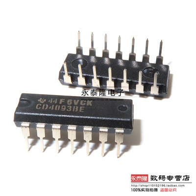 全新原装 CD4093BE CD4093 直插DIP14 德州TI 逻辑 栅极和逆变器