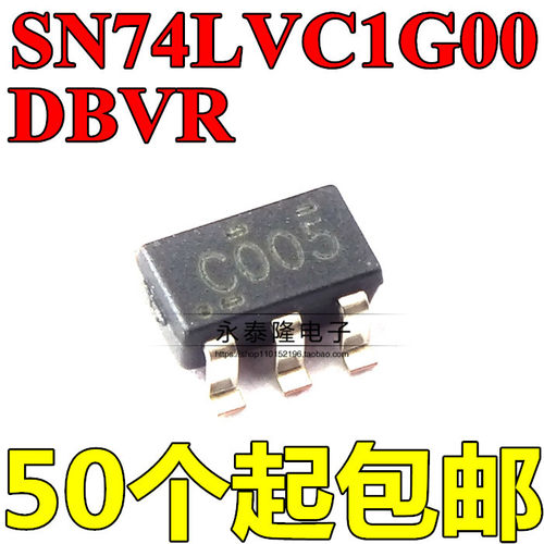 原装正品 SN74LVC1G00DBVR SOT-23-5 单路2输入正与非门 逻辑芯片