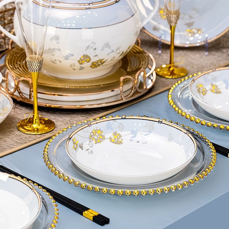 定制餐具礼盒套装礼品骨瓷碗盘碟子组合新款景德镇陶瓷碗筷套装,餐饮具,餐具礼盒,淘宝优惠券,粉丝福利购,淘宝优惠卷