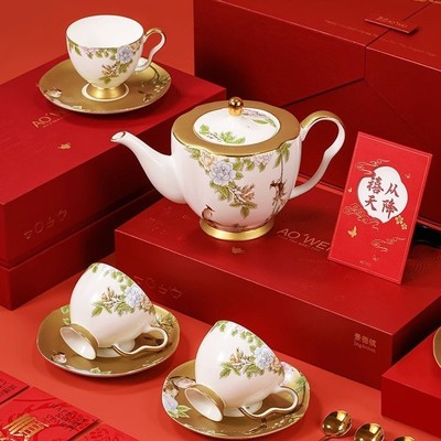 琴瑟和鸣咖啡杯礼盒企业礼设计加logo下午茶伴手礼送新人新婚礼物