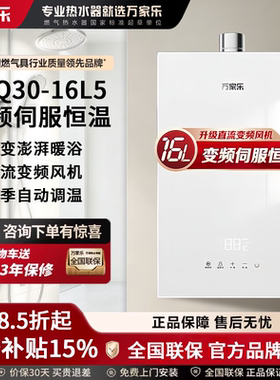 万家乐热水器玻璃玉石白16升