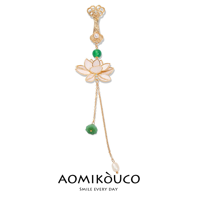 中国风复古步步生莲贝壳荷花胸针气质珍珠流苏别针旗袍压襟配饰品,饰品/流行首饰/时尚饰品新,胸针,淘宝优惠券,粉丝福利购,淘宝优惠卷