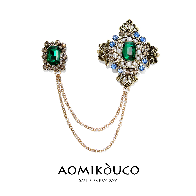 复古风巴洛克气质胸针高档女