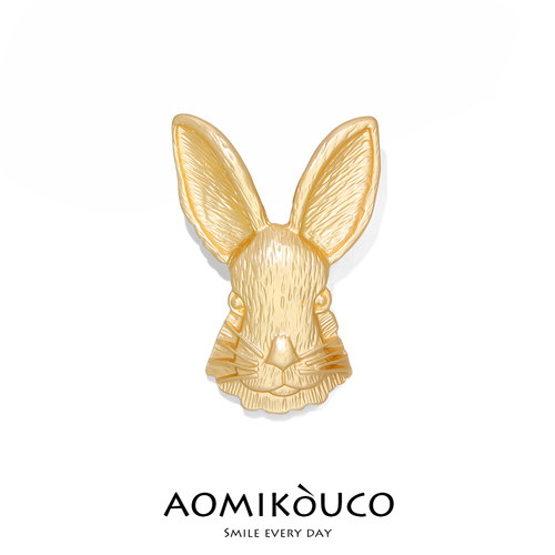 复古本命年兔子胸针西装别针饰品