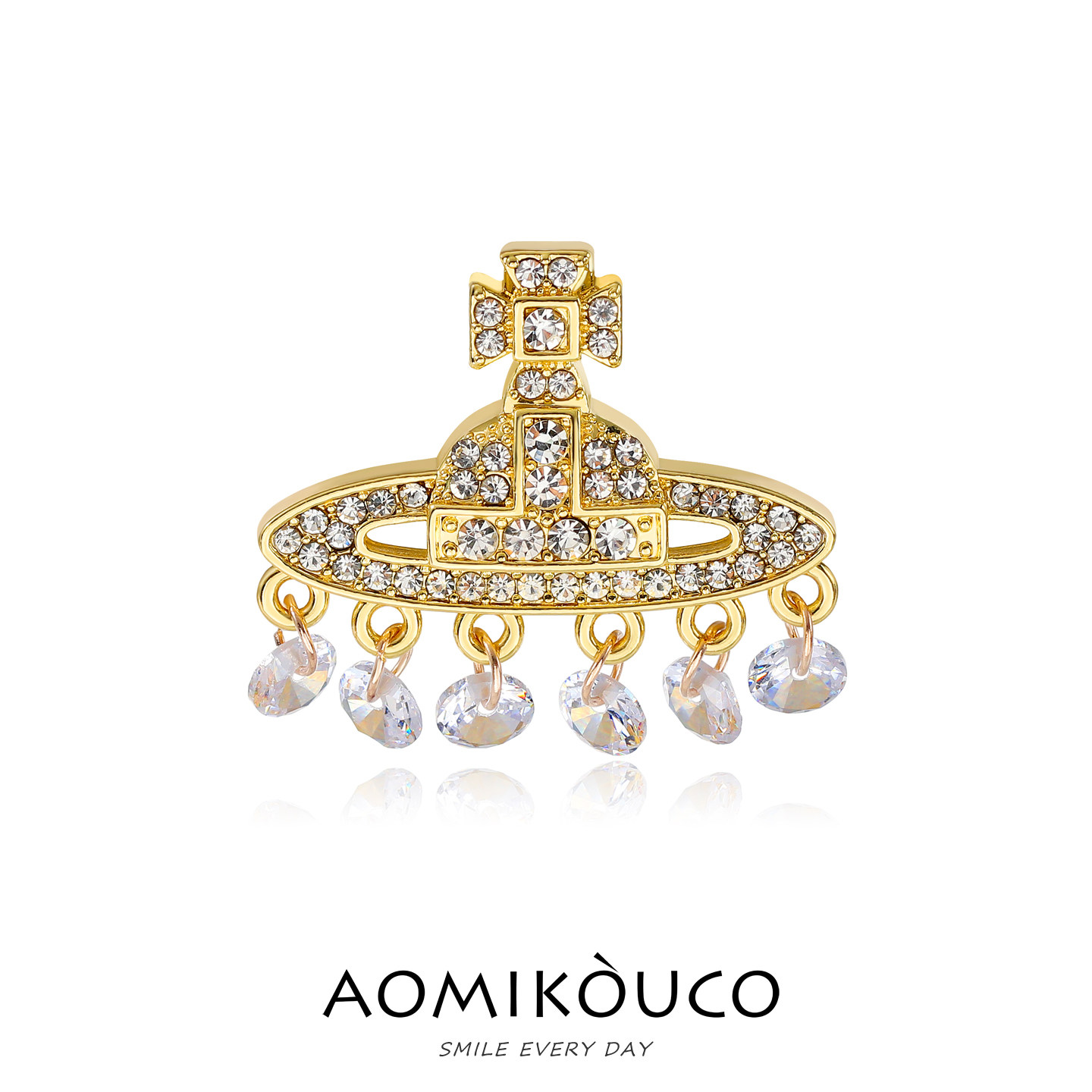 西太后土星球胸针女满钻精致设计感高级感别针胸花西装连衣裙配饰,饰品/流行首饰/时尚饰品新,胸针,淘宝优惠券,粉丝福利购,淘宝优惠卷