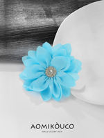A gentle flower-patterned brooch with a sense of design, a niche and high-end women's silk yarn pin dress and evening dress accessory thumbnail 8