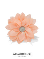 A gentle flower-patterned brooch with a sense of design, a niche and high-end women's silk yarn pin dress and evening dress accessory thumbnail 5