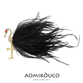 别针西装 韩国高级感羽毛火烈鸟胸针高档女时尚 个性 大衣胸花配饰品