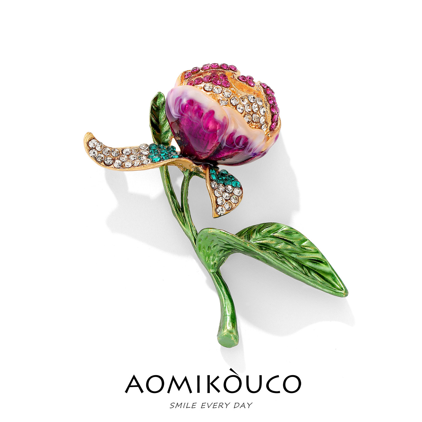 森系高档郁金香胸针滴油珐琅花朵别针时尚西装精致配饰教师节礼物,饰品/流行首饰/时尚饰品新,胸针,淘宝优惠券,粉丝福利购,淘宝优惠卷