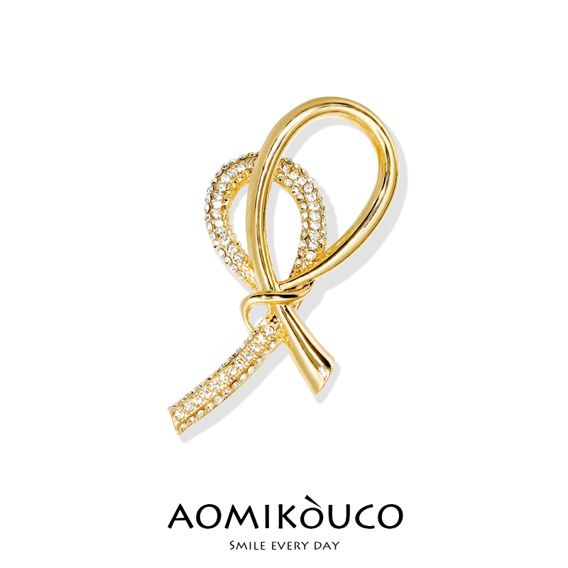 小香风气质轻奢蝴蝶结胸针高档女设计感小众胸花别针西装开衫配饰