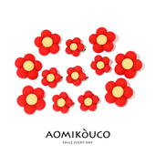 送你一朵小红花胸针徽章公益花朵勋章别针配饰幼儿园学校开学礼物