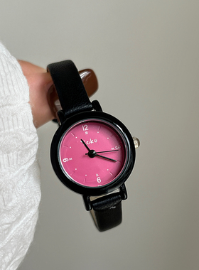 小野莓夏季小清新多巴胺手表女时尚简约小众高颜值精致小巧石英表
