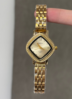 BARSH法式菱形小众设计细带手表女轻奢气质职场个性百搭石英腕表