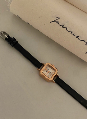 法国小众手表女ins初中学生复古细带 韩版简约方形气质文艺学院风